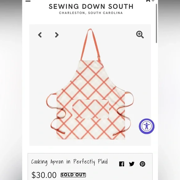 Sewing Down South Perfectly Plaid Apron - Picture 3 of 5